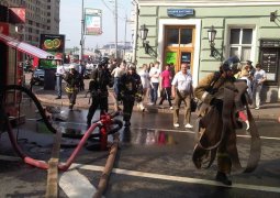 Пожар в московском метро, есть пострадавшие