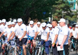 Велопробег ко Дню казахстанской полиции прошел в Астане