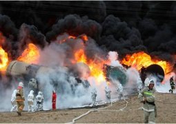 Пожар в Актау: состояние машиниста стабильно тяжелое