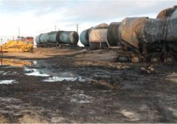 Пожар близ Актау: площадь разлива нефти составила 3,5 тыс. квадратных метров