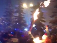 В Хакасии во время эстафеты олимпийского огня загорелась куртка факелоносца (ВИДЕО)