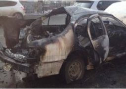 В Алматы взорвался автомобиль, водитель госпитализирован (ВИДЕО)