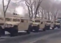 Военная техника при въезде в Алматы (ВИДЕО)