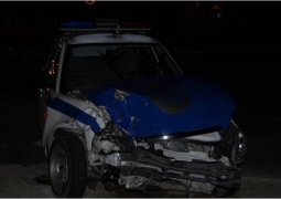 Полицейская машина врезалась в легковушку в Актау, пострадали три человека