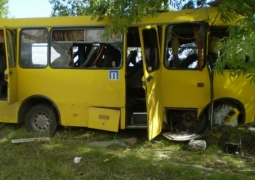 В Украине ветер унес в поле автобус с пассажирами