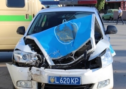 Полицейская машина влетела в автобус с пассажирами в Уральске