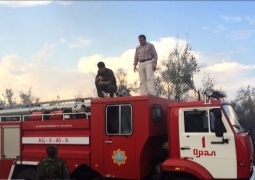 Аким ЗКО, став случайным свидетелем пожара, принял участие в его тушении