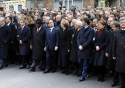 В Париже прошел марш единства за свободу и мир против террора (ВИДЕО)