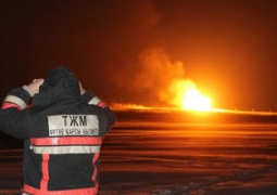 В тридцати километрах от Уральска горит газопровод