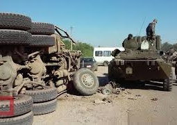 Танк столкнулся с грузовиком в Карагандинской области, пострадали четверо военных