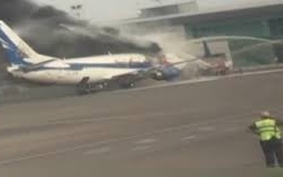 Комиссия расследует причины возгорания самолета SCAT в аэропорту Актау