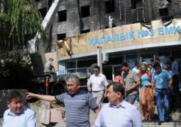 Сгоревшее в Таразе девятиэтажное здание отремонтируют за два дня