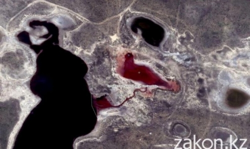 "Кровавое озеро" появилось в Атырауской области