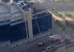 Пожар произошел в здании КТЖ в Астане (ВИДЕО)