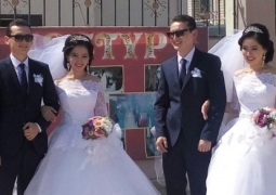 Сестры Биназаровы выходят замуж за братьев-близнецов в Актау 