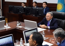 Нурсултан Назарбаев ознакомился с работой Ситуационного центра в Кызылординской области