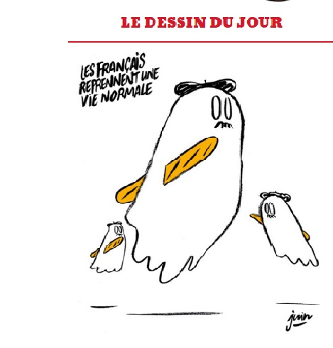Charlie Hebdo опубликовал карикатуру на теракты в Париже