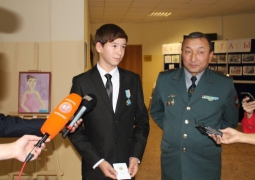 14-летний Никита Тюкин награжден медалью за спасение двух тонущих девушек в ЗКО