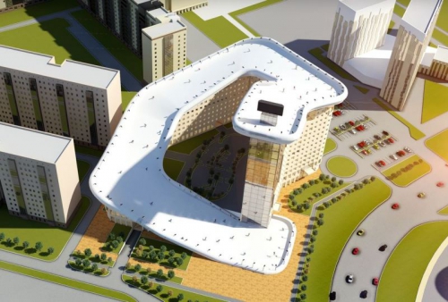 В Астане хотят построить ЖК с горнолыжным спуском на крыше