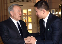 Нурсултан Назарбаев поздравил Головкина с получением статуса посла «ЭКСПО-2017»