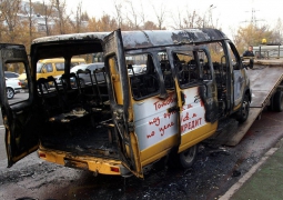 Пассажирский микроавтобус "на газу" взорвался в России (ВИДЕО)