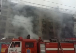 В Алматы горел супермаркет "Юбилейный"