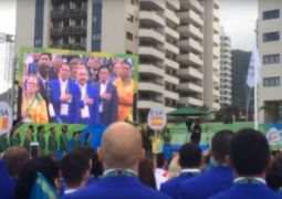 В Олимпийской деревне Рио подняли флаг Казахстана (ВИДЕО)
