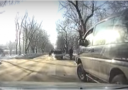 Автоподстава попала на видео в Алматы