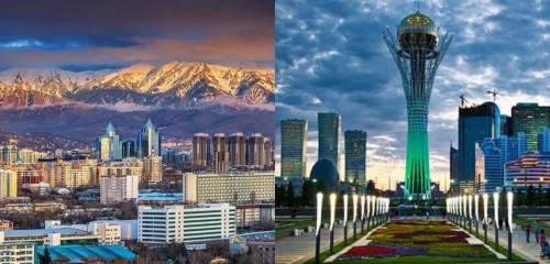 Как изменились Астана и Алматы за 30 лет (ВИДЕО)