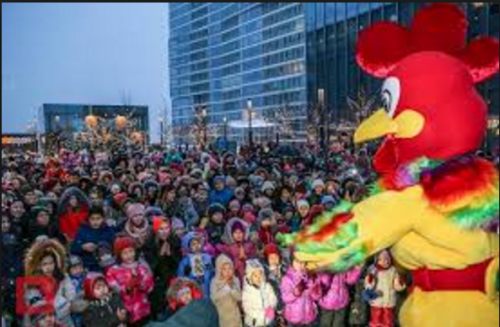 300 тысяч огней зажгли на главной новогодней елке Казахстана