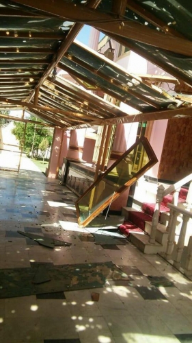 Появились фото пострадавшего посольства Казахстана в Кабуле