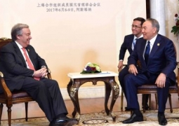 Президент Казахстана встретился с генсеком ООН