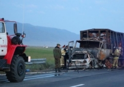 2 человека сгорели в ДТП в Алматинской области (ВИДЕО)