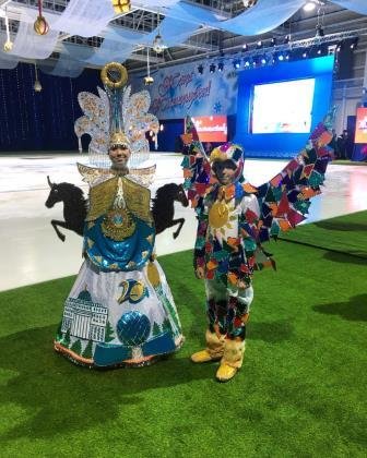 Школьник в образе "Рухани жаңғыру" победил в конкурсе новогодних костюмов
