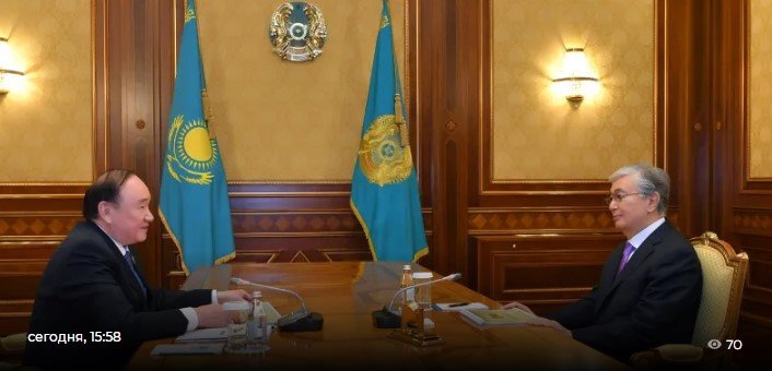 К.Токаев принял лидера партии "Ауыл"
