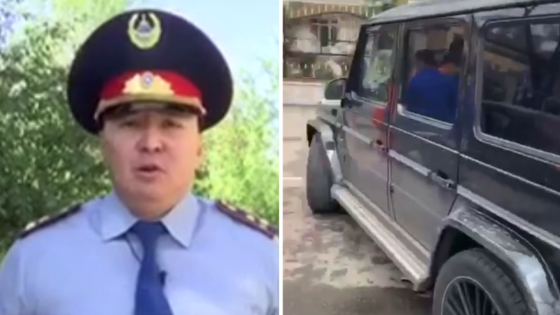 Полицейский начальник отстранен от работы после скандального видео в Алматы 