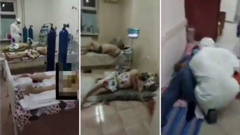 Видео с переполненным госпиталем для больных КВИ опубликовал ЦОК Мангистауской области