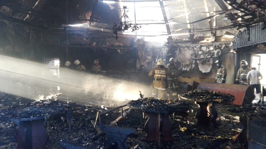 Ресторан сгорел на базе отдыха в Актау  