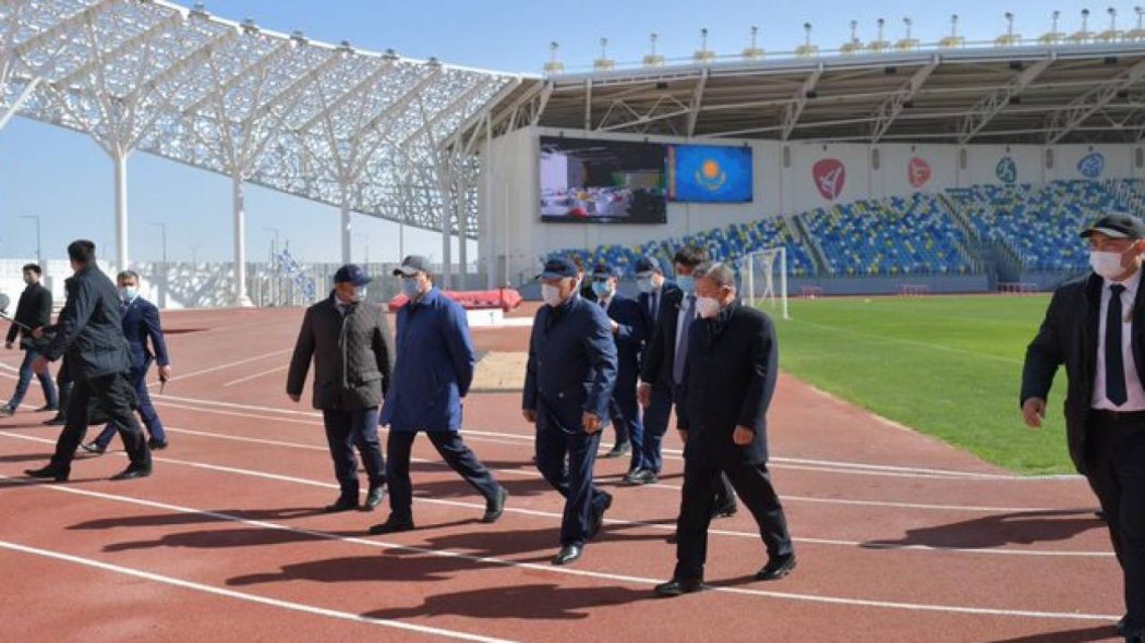Елбасы посетил новый стадион "Туркестан-Арена"