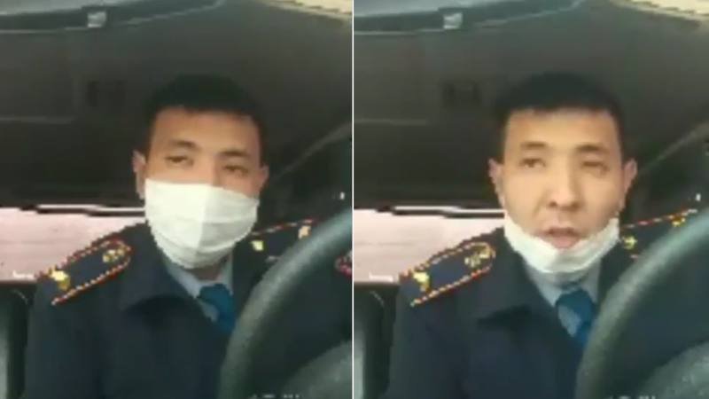 Заңсыздыққа төзбеген полицей қазақстандықтарға видеоүндеу жасады