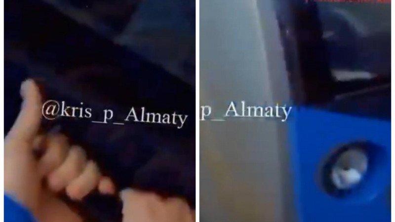 Экстремал зацепился за вагон и прокатился в метро Алматы