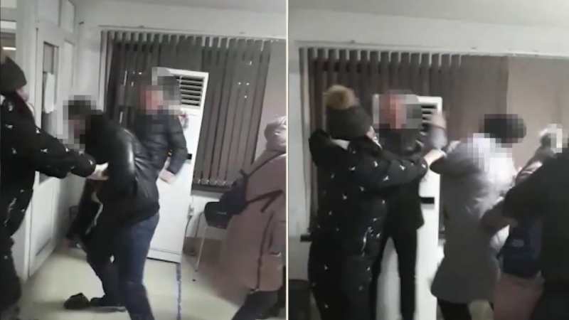 Драку между мужчинами в магазине Актау сняли на видео