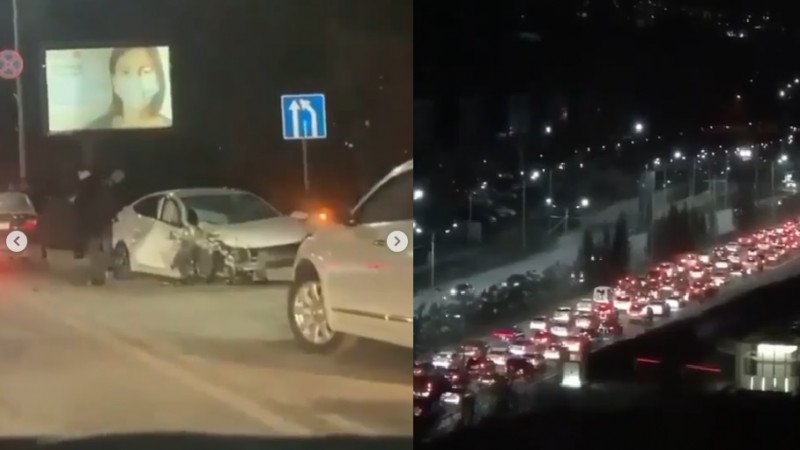 ДТП с участием пяти автомобилей произошло в Алматы