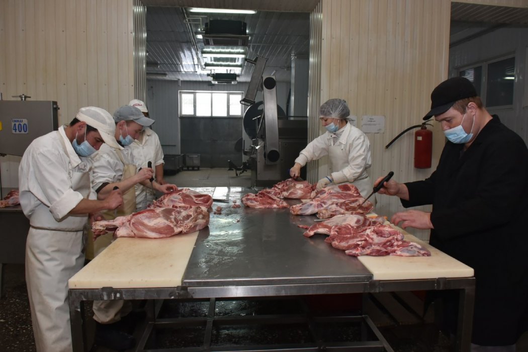 Порядка пяти тонн сырья в сутки перерабатывает колбасный завод в Акмолинской области 