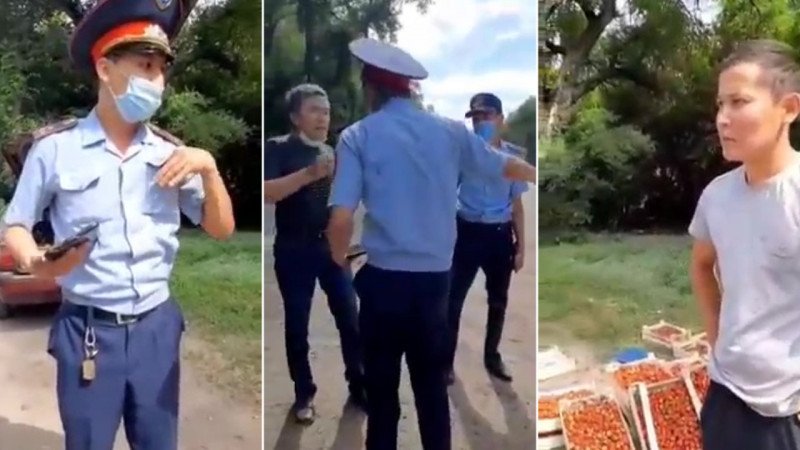 Алматы облысында полицейге сатушыны "ұрды" деген айып тағылды