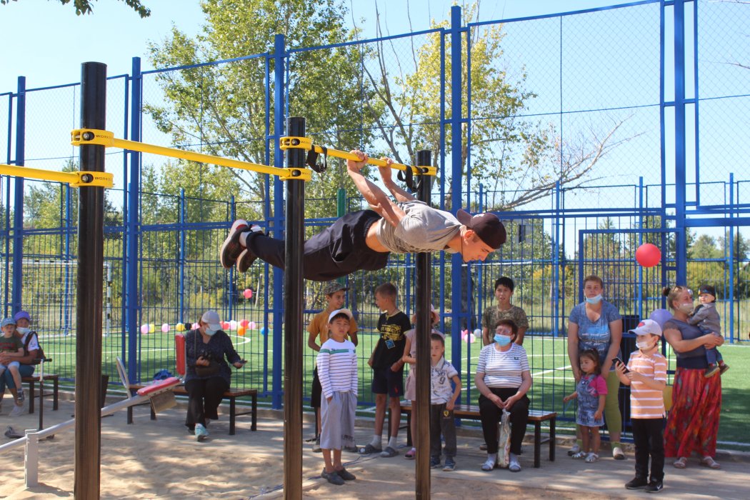 Новая многофункциональная детская площадка  открылась в Акмолинской области 