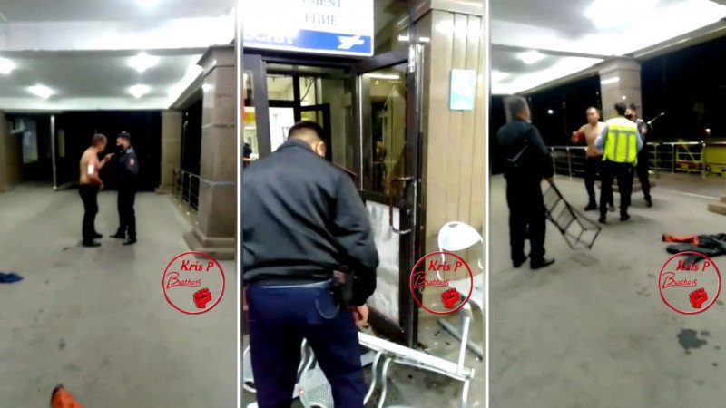 Алматы ауруханасында жанжал шығарған ер адам видеоға түсірілді