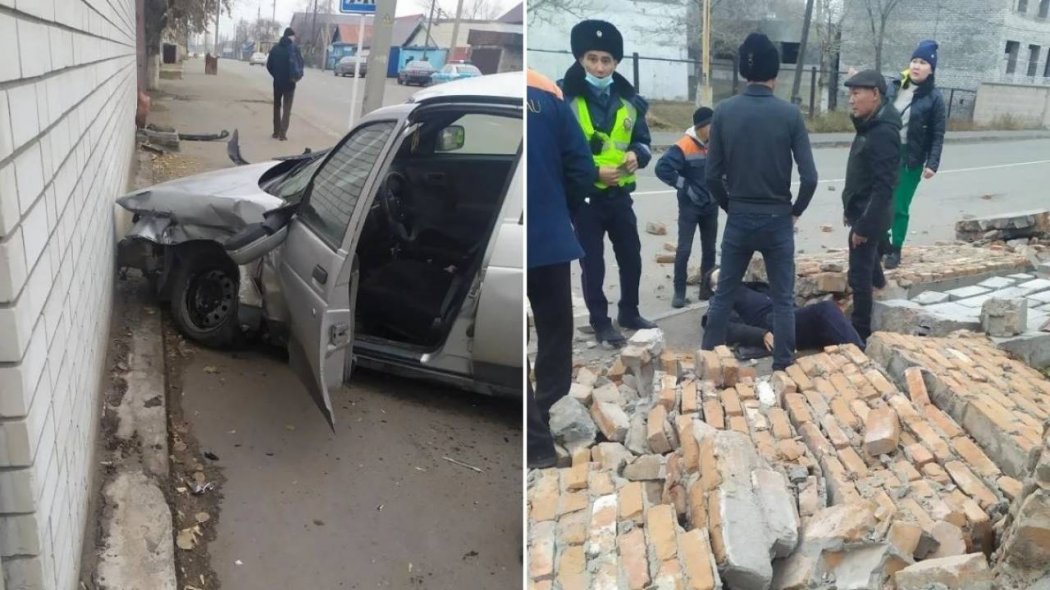 ДТП в Павлодарской области: на пешехода обрушилась кирпичная стена 