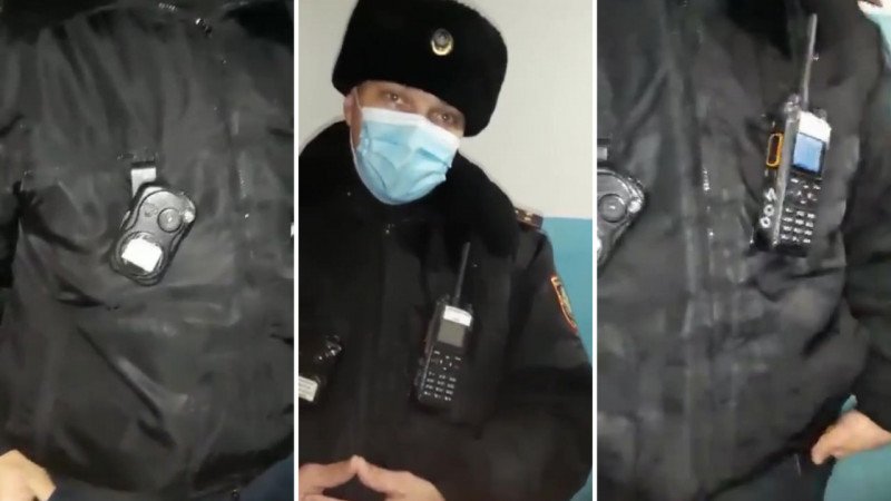 Желіде ШҚО-да полиция қызметкерін арандатқан мас адамның видеосы тарады