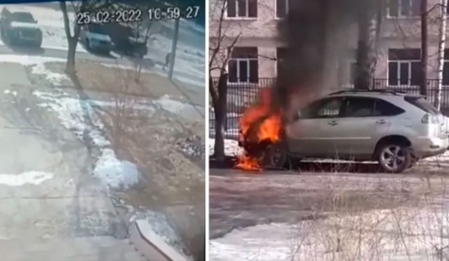 8-летние дети подожгли дорогой внедорожник в Усть-Каменогорске